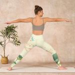 Buddha Stones Lotus Flower Leaf Dragonfly Print Fitness Leggings Women's Yoga Pants - image 11