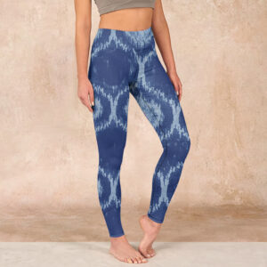 Buddha Stones Navy Blue White Design Gym Leggings Women's Yoga Pants - Navy - US18，UK/AU22，EU50 (4XL) - image 1