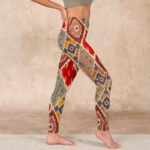 Buddha Stones Plaid Printed Gym Leggings Women's Yoga Pants - image 3