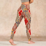 Buddha Stones Plaid Printed Gym Leggings Women's Yoga Pants - image 5