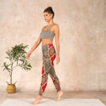 Buddha Stones Plaid Printed Gym Leggings Women's Yoga Pants - image 13