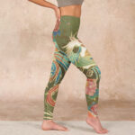 Buddha Stones Vibrant Phoenix Flowers Print Gym Leggings Women's Yoga Pants - image 17
