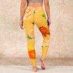 Buddha Stones Vibrant Rose Flowers Print Gym Leggings Women's Yoga Pants - image 15