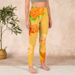 Buddha Stones Vibrant Rose Flowers Print Gym Leggings Women's Yoga Pants - image 4
