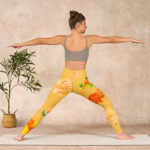 Buddha Stones Vibrant Rose Flowers Print Gym Leggings Women's Yoga Pants - image 11