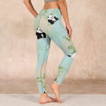 Buddha Stones Pandas Bamboo Print Gym Leggings Women's Yoga Pants - image 3