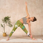 Buddha Stones Flying Cranes Auspicious Clouds Trees Print Gym Leggings Women's Yoga Pants - image 10