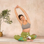 Buddha Stones Flying Cranes Auspicious Clouds Trees Print Gym Leggings Women's Yoga Pants - image 14