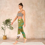 Buddha Stones Flying Cranes Auspicious Clouds Trees Print Gym Leggings Women's Yoga Pants - image 13