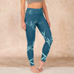 Buddha Stones Lush Turquoise Bamboo Panda Pattern Gym Leggings Women's Yoga Pants - Teal - US18，UK/AU22，EU50 (4XL) - image 1