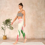 Buddha Stones Pink Tulip Flower Print Gym Fitness Leggings Women's Yoga Pants - image 13