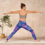 Buddha Stones Purple Dragon Phoenix Flowers Print Gym Leggings Women's Yoga Pants - image 11