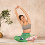 Buddha Stones Green Lotus Flower Leaf Print Sports Fitness Leggings Women's Yoga Pants - image 14