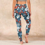 Buddha Stones Red White Flower Dandelion Print Gym Fitness Leggings Women's Yoga Pants - image 16