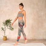 Buddha Stones Dunhuang Flying Apsaras Auspicious Clouds Print Fitness Leggings Women's Yoga Pants - image 13