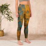 Buddha Stones Dark Goldenrod Mountain Print Fitness Leggings Women's Yoga Pants - image 4