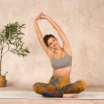 Buddha Stones Dark Goldenrod Mountain Print Fitness Leggings Women's Yoga Pants - image 14