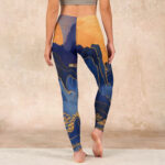 Buddha Stones Dark Blue Mountain Sunset Print Fitness Leggings Women's Yoga Pants - image 15
