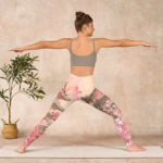 Buddha Stones Pink Sakura Antique Building Print Fitness Leggings Women's Yoga Pants - image 11