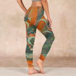 Buddha Stones Dunhuang Flying Apsaras Print Gym Leggings Women's Yoga Pants - image 3