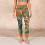 Buddha Stones Dunhuang Flying Apsaras Print Gym Leggings Women's Yoga Pants - image 2