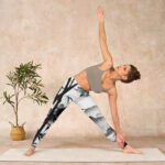 Buddha Stones Ink Painting Bamboo Pine Mountain Scenery Print Gym Leggings Women's Yoga Pants - image 10