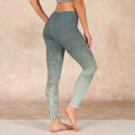 Buddha Stones Bamboo Leaves Sketch Print Sports Leggings Women's Yoga Pants - image 3