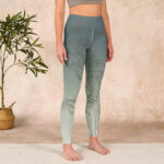 Buddha Stones Bamboo Leaves Sketch Print Sports Leggings Women's Yoga Pants - image 4