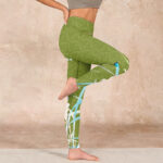 Buddha Stones Green Butterfly Orchid Flowers Print Gym Leggings Women's Yoga Pants - image 16