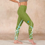 Buddha Stones Green Butterfly Orchid Flowers Print Gym Leggings Women's Yoga Pants - image 17