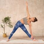 Buddha Stones Blue Rose Butterfly Print Sports Leggings Women's Yoga Pants - image 10