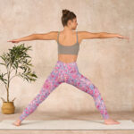 Buddha Stones Pink Flowers Print Gym Fitness Leggings Women's Yoga Pants - image 12