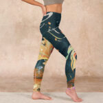 Buddha Stones Dark Slate Gray Double Koi Fish Sky Lantern Tower Exercise Leggings Women's Yoga Pants - image 17