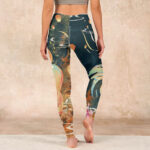 Buddha Stones Dark Slate Gray Double Koi Fish Sky Lantern Tower Exercise Leggings Women's Yoga Pants - image 15