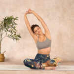 Buddha Stones Dark Slate Gray Double Koi Fish Sky Lantern Tower Exercise Leggings Women's Yoga Pants - image 14
