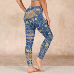 Buddha Stones Lotus Flowers Print Gym Leggings Women's Yoga Pants - image 3