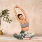 Buddha Stones Lotus Bamboo Leaves Print Gym Leggings Women's Yoga Pants - image 14