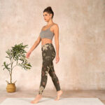 Buddha Stones Purple White Flowers Leaves Blossom Print Gym Fitness Leggings Women's Yoga Pants - image 30