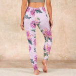 Buddha Stones Pink Chrysanthemum  Gym Leggings Women's Yoga Pants - image 17