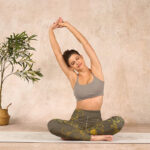 Buddha Stones Yellowish Brown Lotus Flower Lotus Leaf Print Gym Leggings Women's Yoga Pants - image 13
