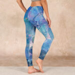 Buddha Stones Lotus Flowers Leaves Birds Gym Leggings Women's Yoga Pants - image 3