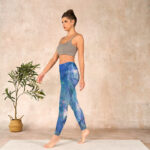 Buddha Stones Lotus Flowers Leaves Birds Gym Leggings Women's Yoga Pants - image 13