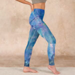 Buddha Stones Lotus Flowers Leaves Birds Gym Leggings Women's Yoga Pants - image 16
