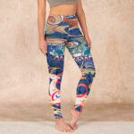 Buddha Stones Deer Auspicious Clouds Lotus Gym Leggings Women's Yoga Pants - DarkBlue - US18，UK/AU22，EU50 (4XL) - image 1