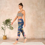 Buddha Stones Deer Auspicious Clouds Lotus Gym Leggings Women's Yoga Pants - image 13