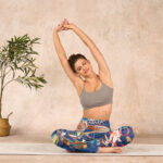 Buddha Stones Deer Auspicious Clouds Lotus Gym Leggings Women's Yoga Pants - image 14
