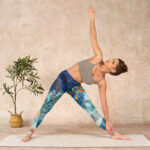 Buddha Stones Blue Dragon Auspicious Clouds Print Gym Leggings Women's Yoga Pants - image 10