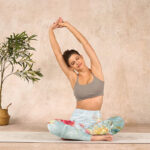 Buddha Stones Green Koi Fish White Lotus Water Ripples Print Gym Leggings Women's Yoga Pants - image 14