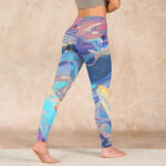 Buddha Stones Whales Swallows Waves Print Gym Leggings Women's Yoga Pants - image 5