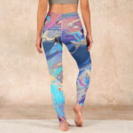 Buddha Stones Whales Swallows Waves Print Gym Leggings Women's Yoga Pants - image 16